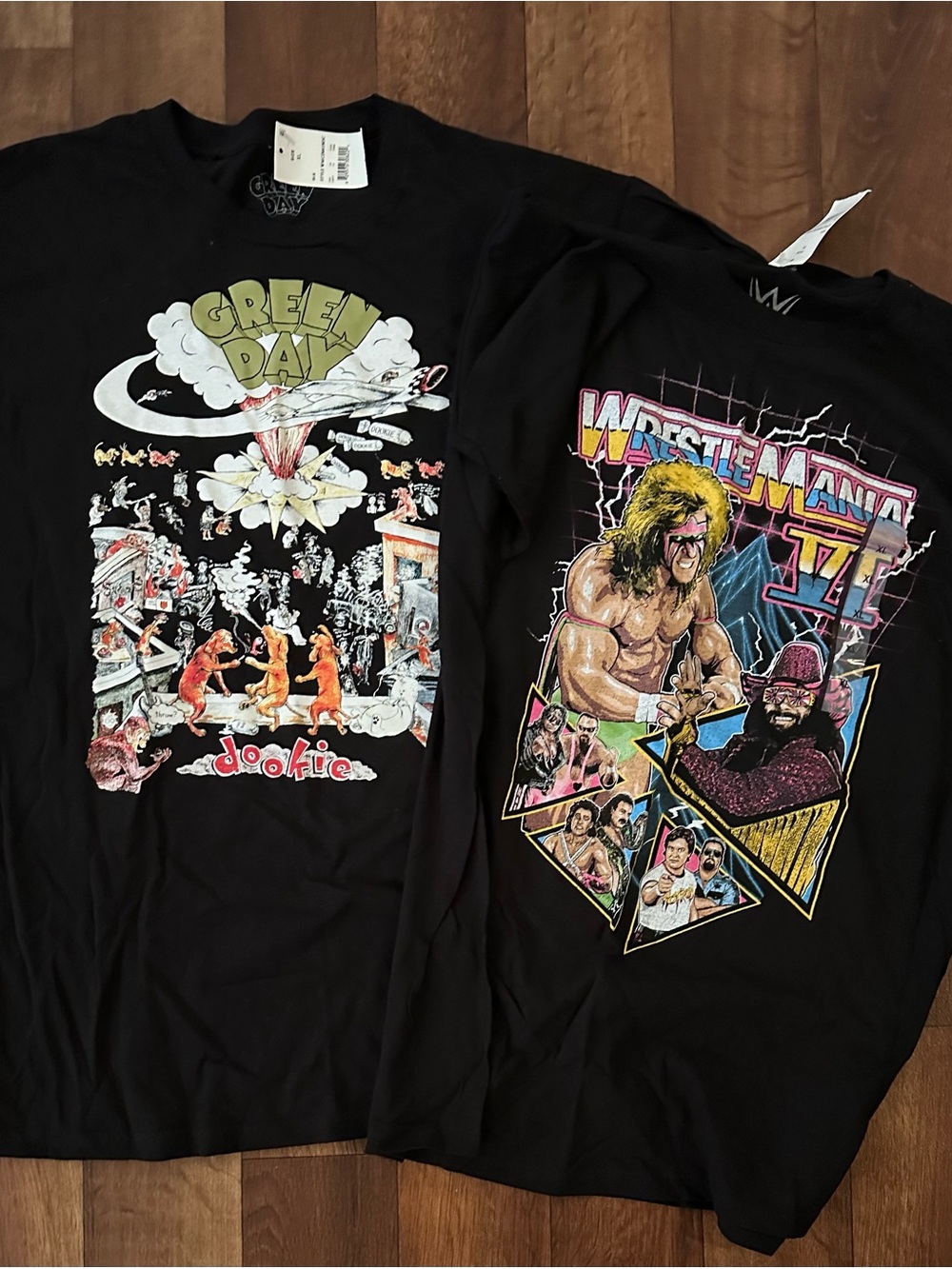 Dookie Graphic Black T‑Shirt - Band Tee & WWE Wrestle mania shirt bundle
